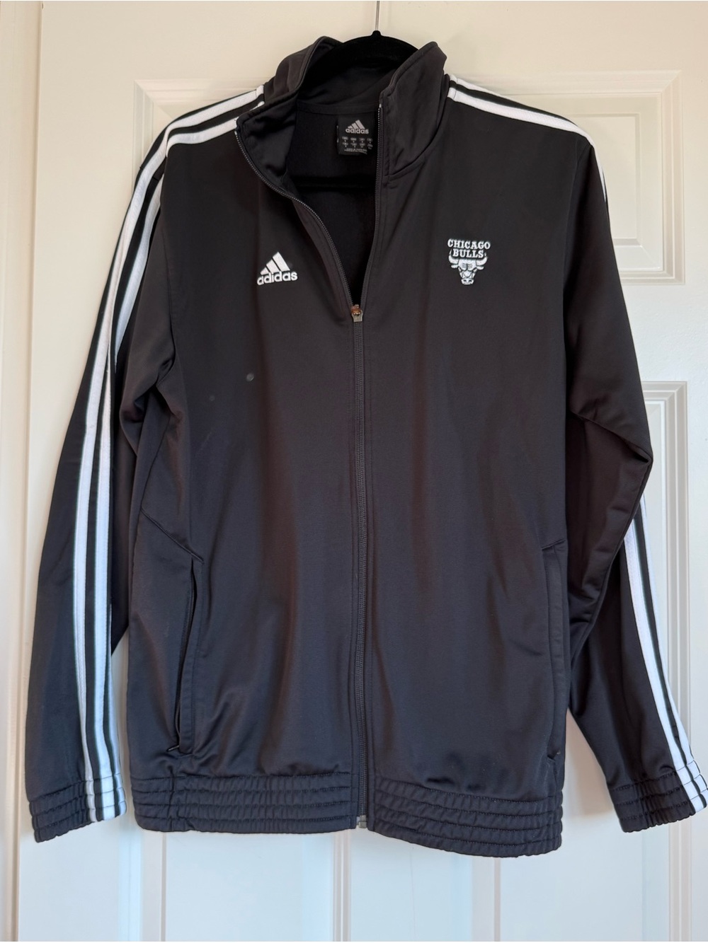 adidas Zip track Jacket with Chicago Bulls logo